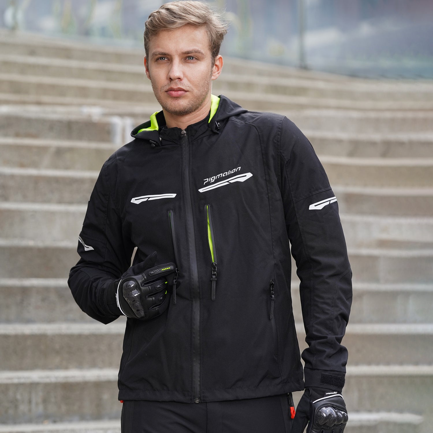 Chaqueta para moto Fenix Black protección CE1621-1 Pigmalion