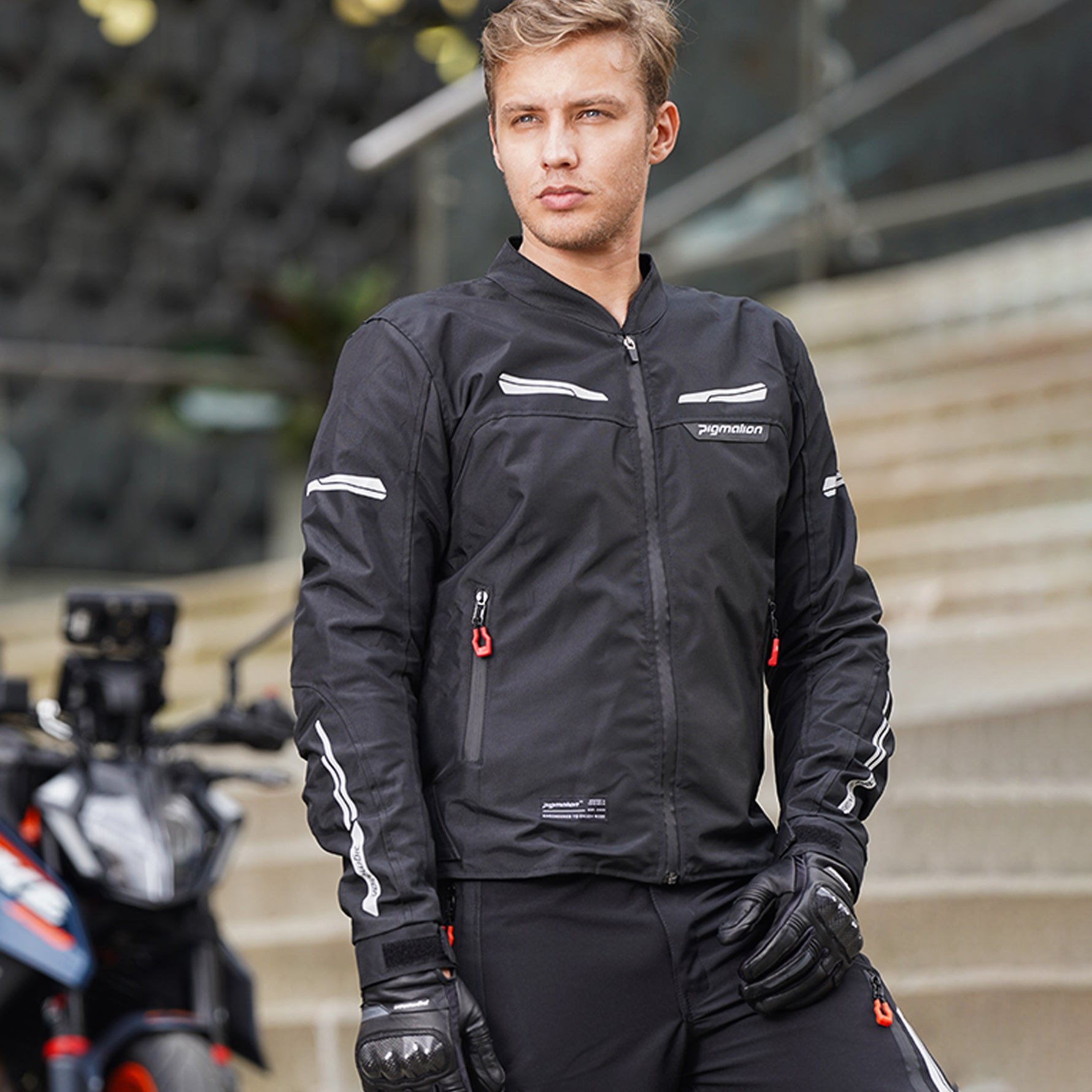 Chaqueta para moto Genesis Pro Invierno negra hombre Pigmalion