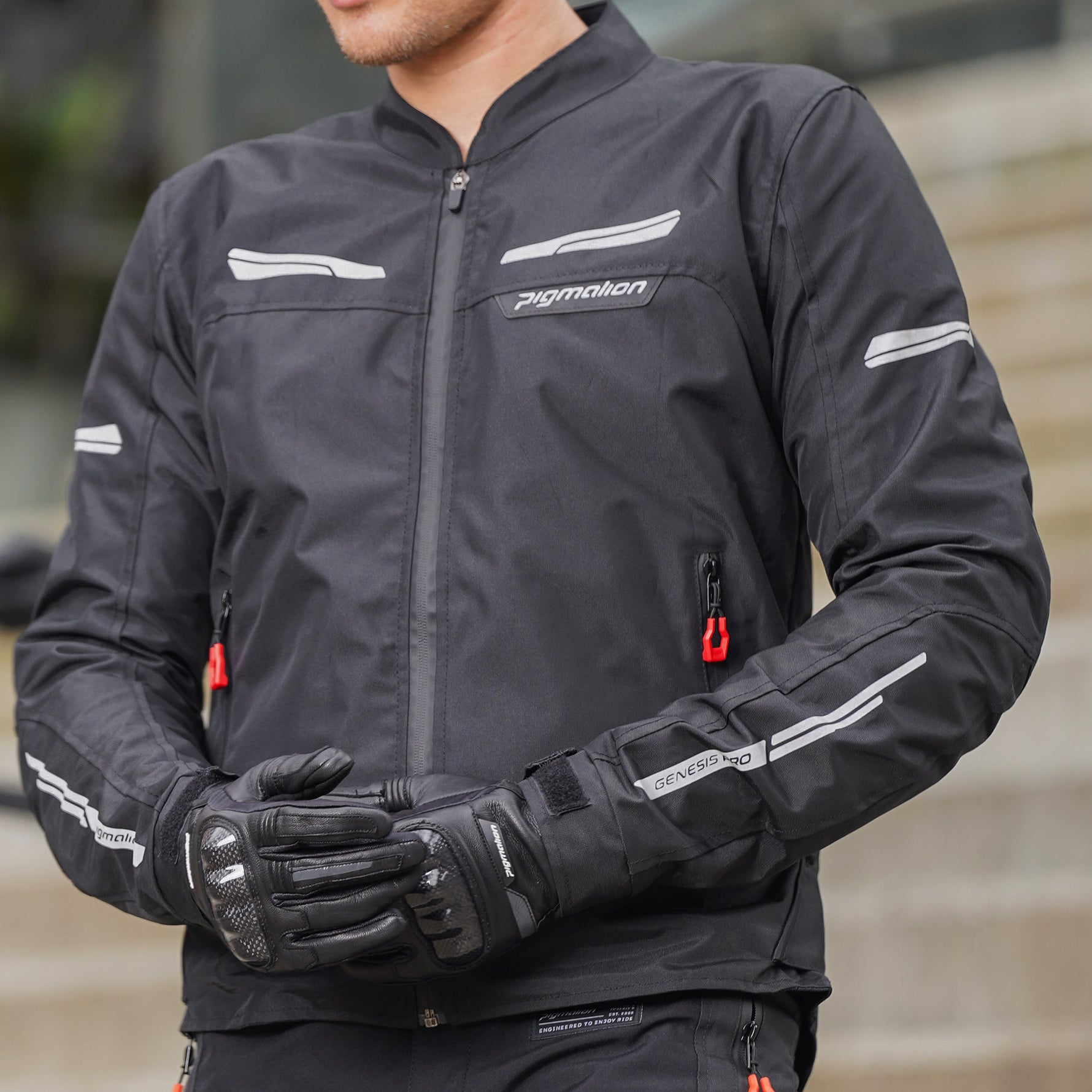 Chaqueta para moto Genesis Pro Invierno negra hombre Pigmalion