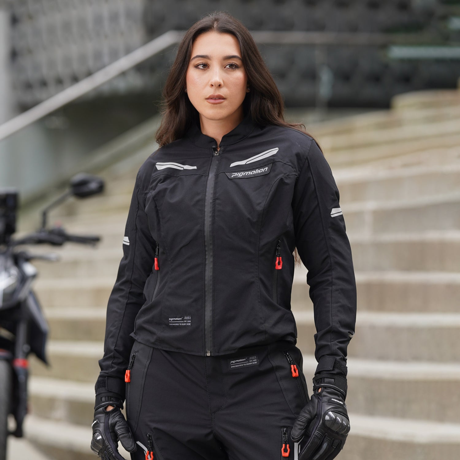 Chaqueta para moto Genesis Pro Invierno negra mujer protección Pigmalion