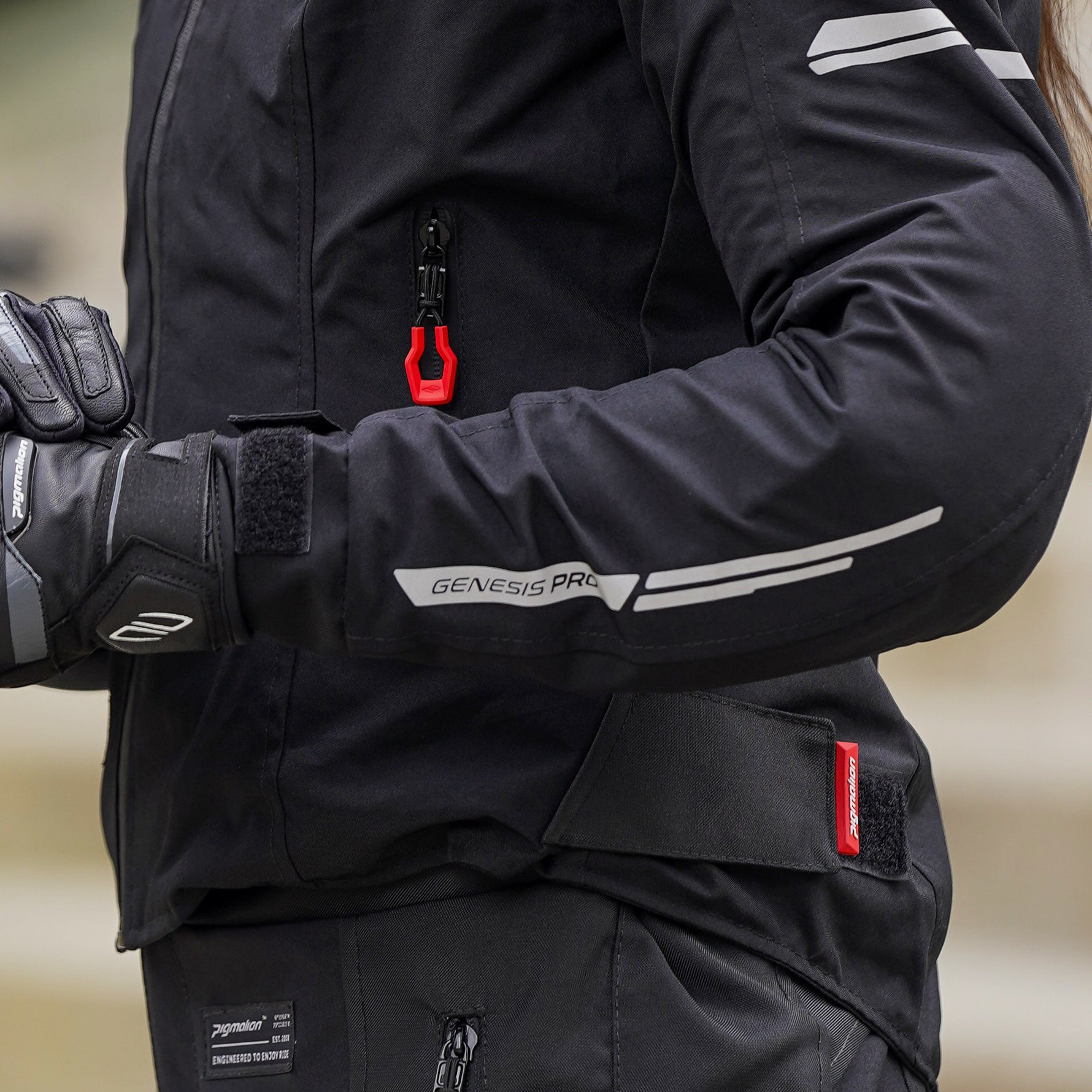 Chaqueta para moto Genesis Pro Invierno negra mujer protección Pigmalion