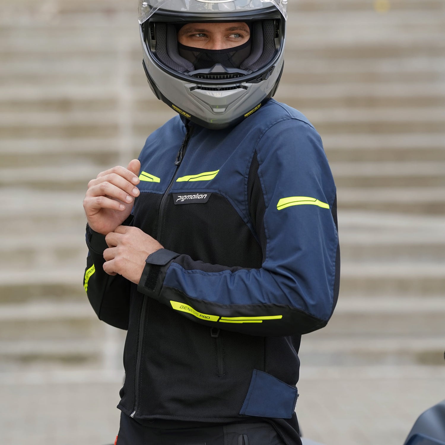 Chaqueta para moto Genesis Pro Verano azul Pigmalion Colombia