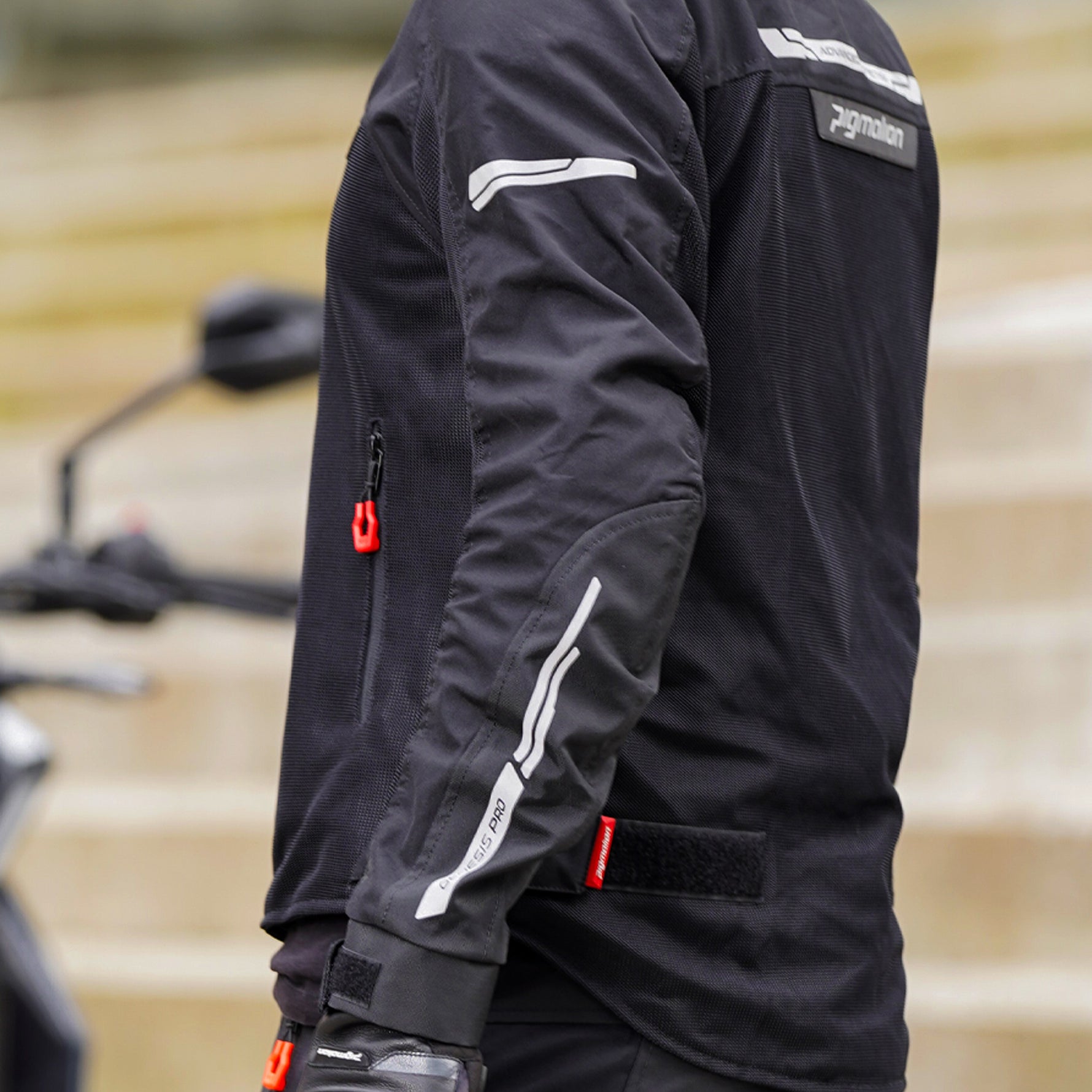 Chaqueta para moto Genesis Pro Verano negra hombre Pigmalion
