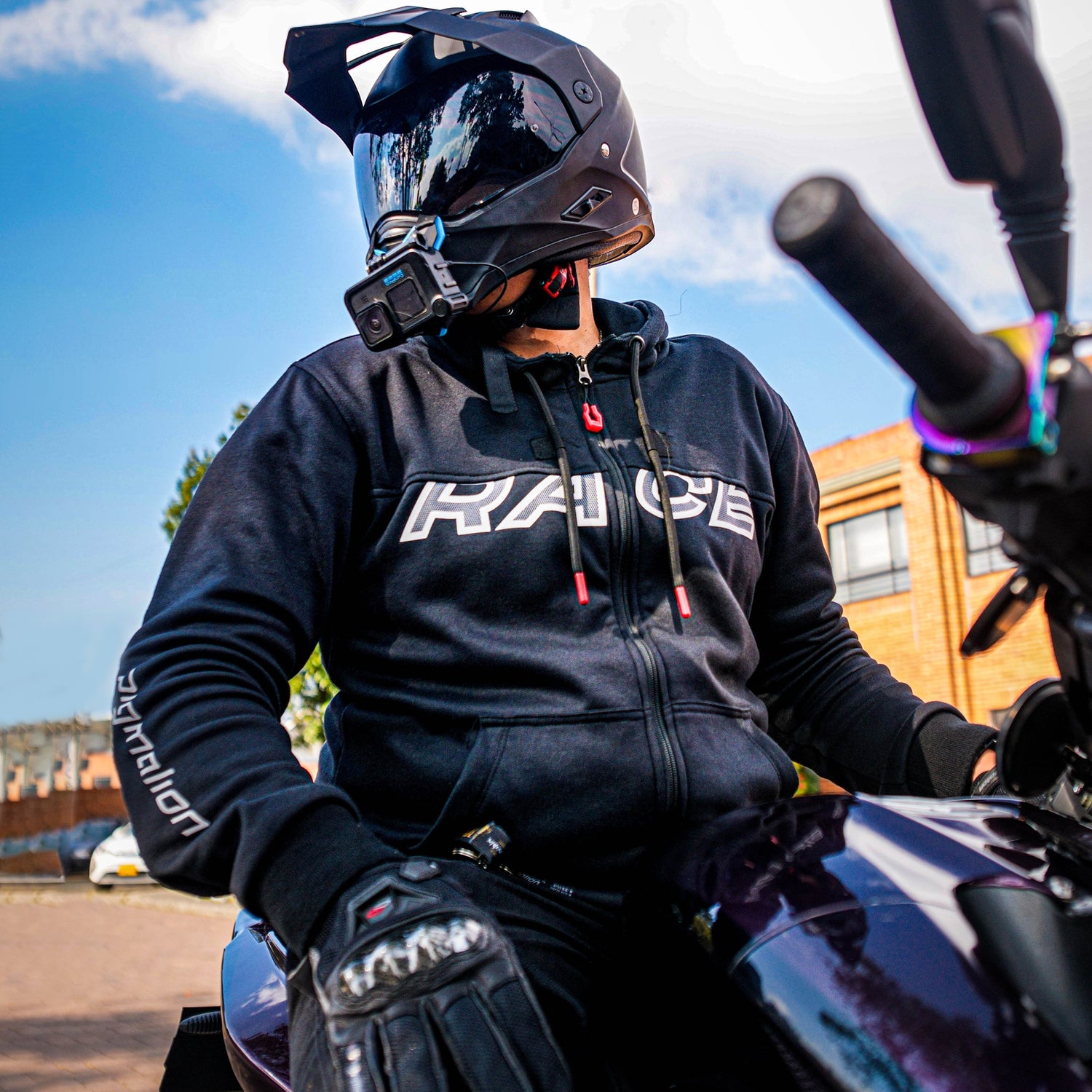 Chompa para moto protección Race hombros codos espalda Pigmalion