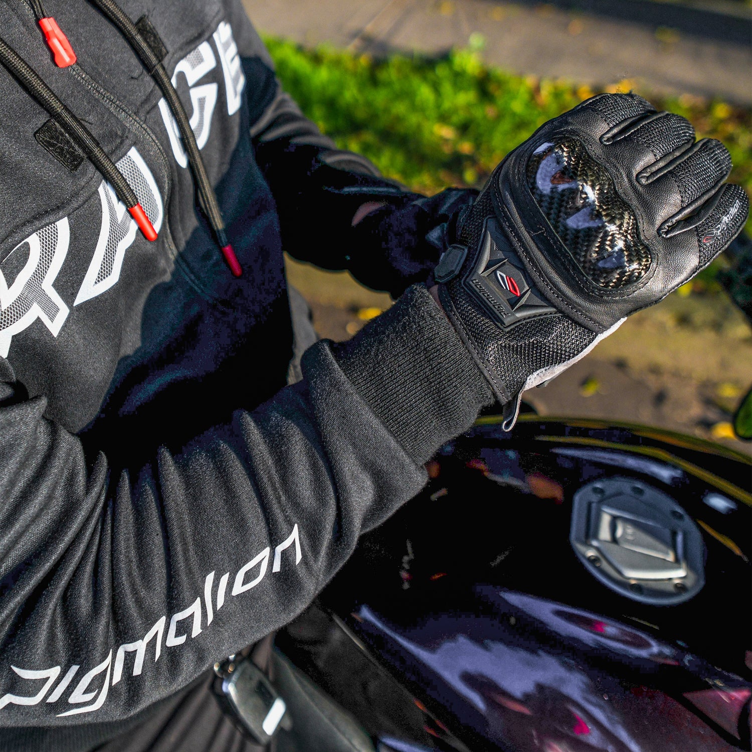 Chompa para moto protección Race hombros codos espalda Pigmalion