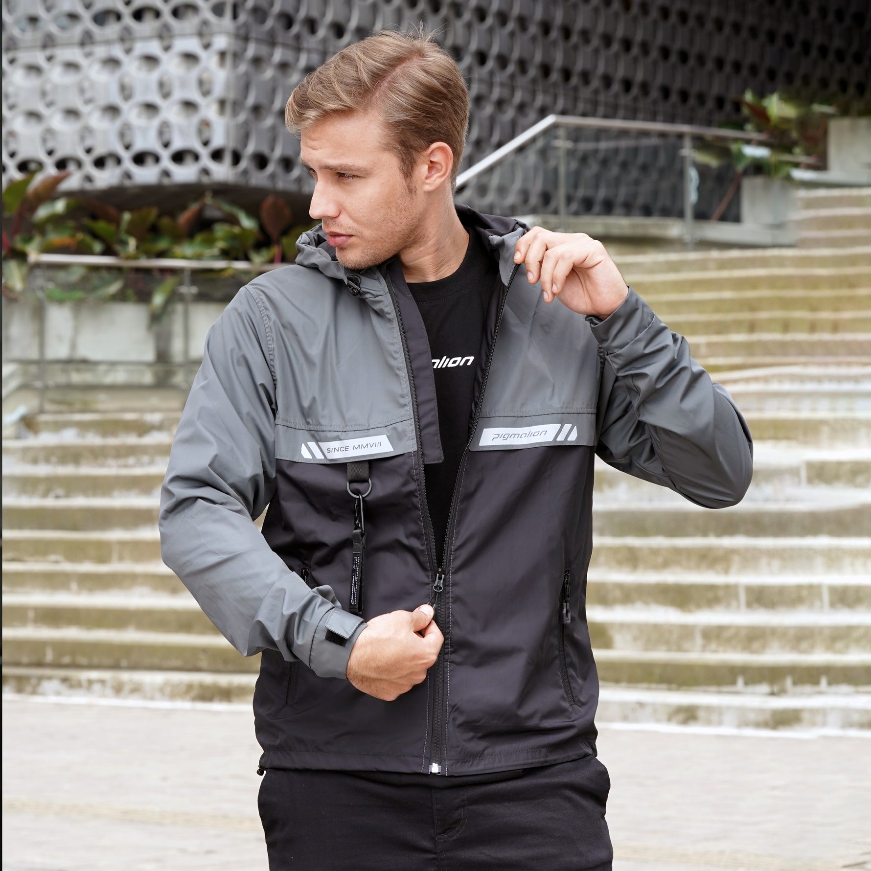 Cortavientos para moto Euro gris forro transpirable Pigmalion