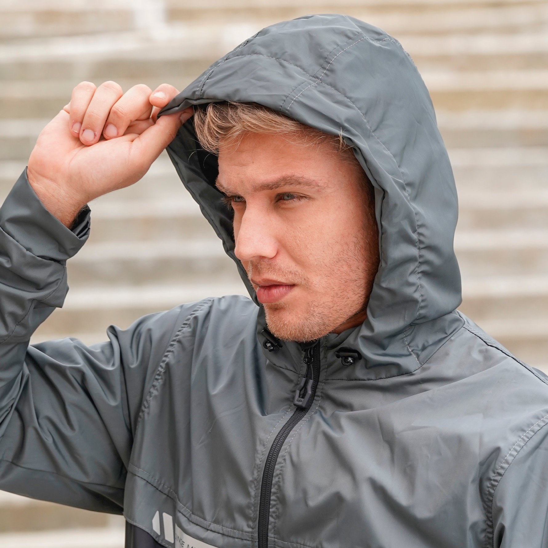 Cortavientos para moto Euro gris forro transpirable Pigmalion