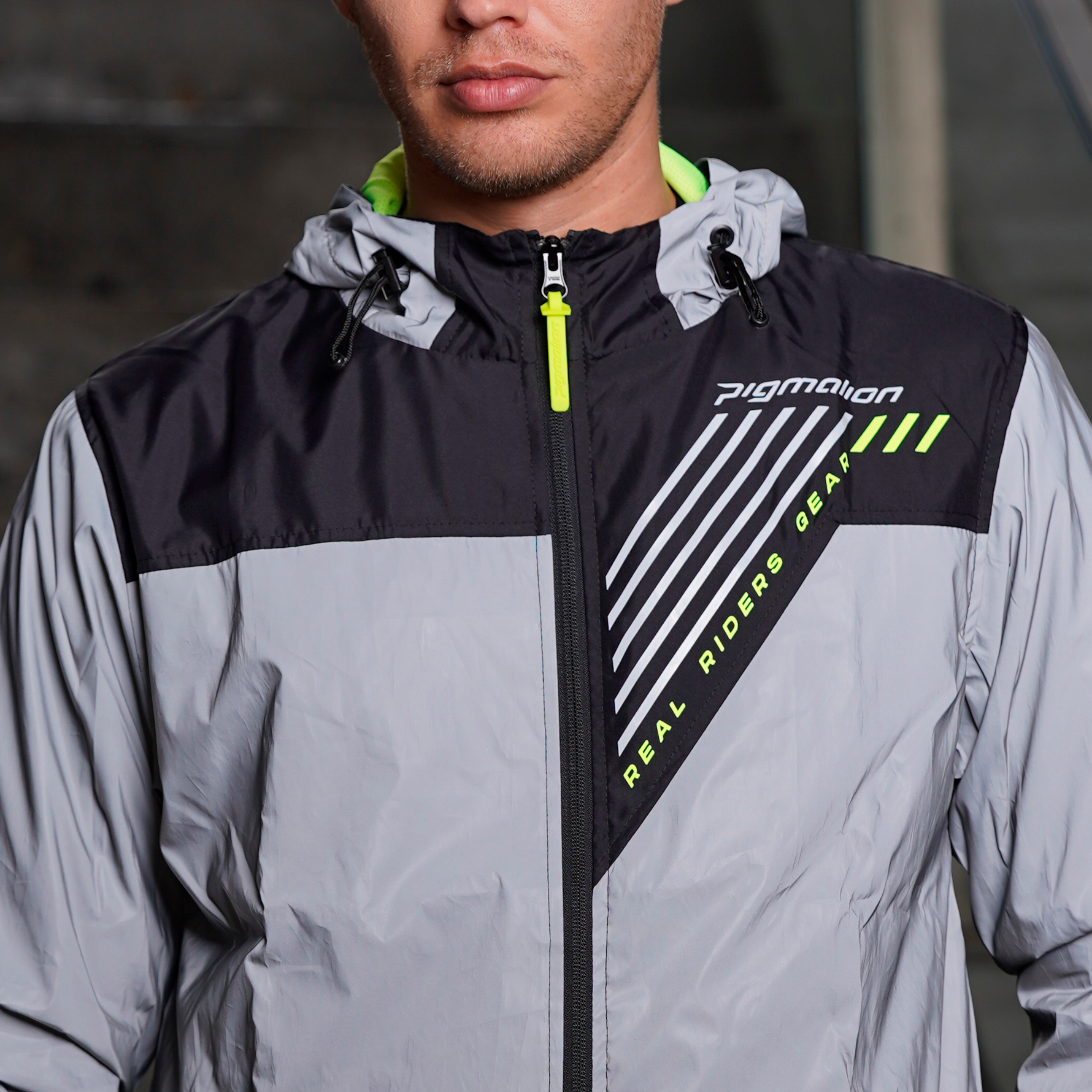 Cortavientos para moto Real Riders hombre reflectiva Pigmalion