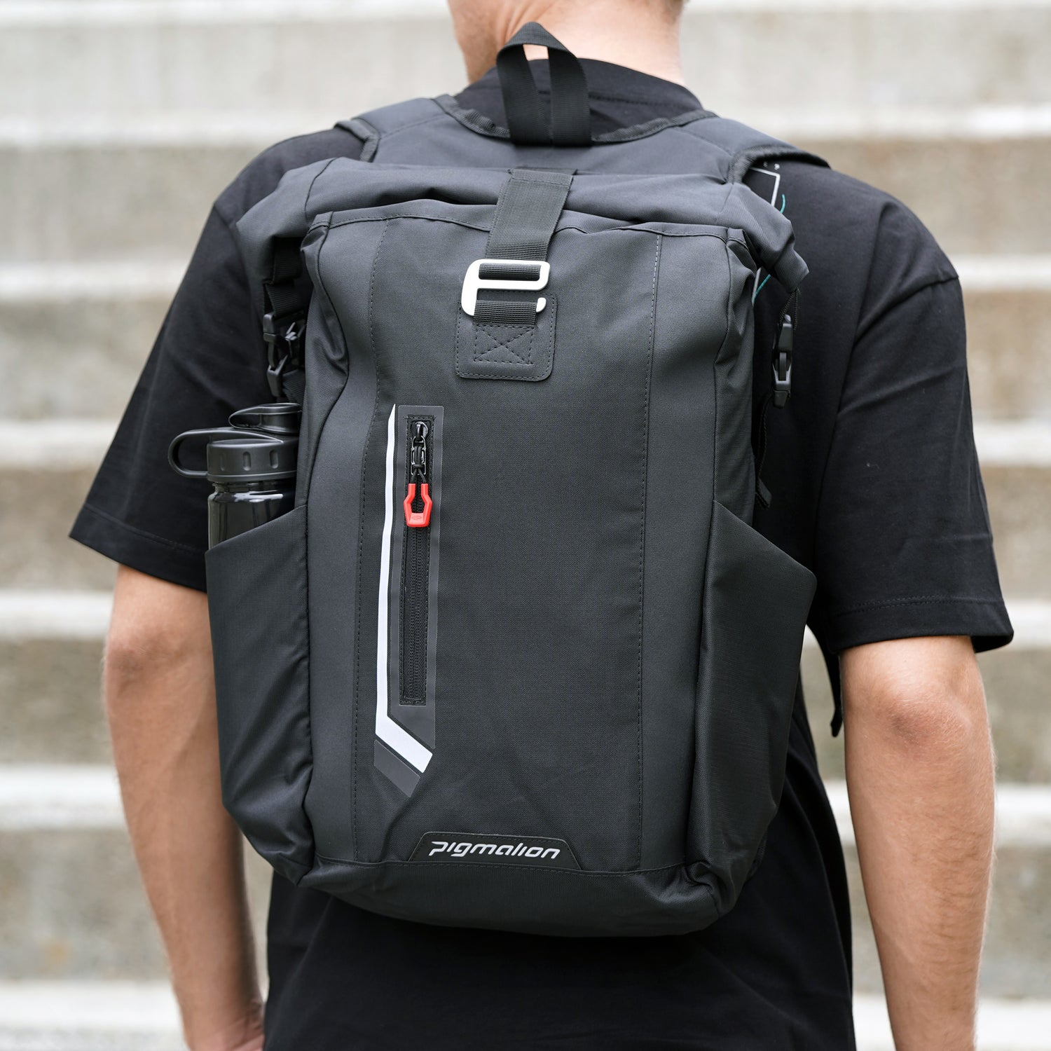 Motomorral Minimal negro impermeable 20L drybag para moto Pigmalion